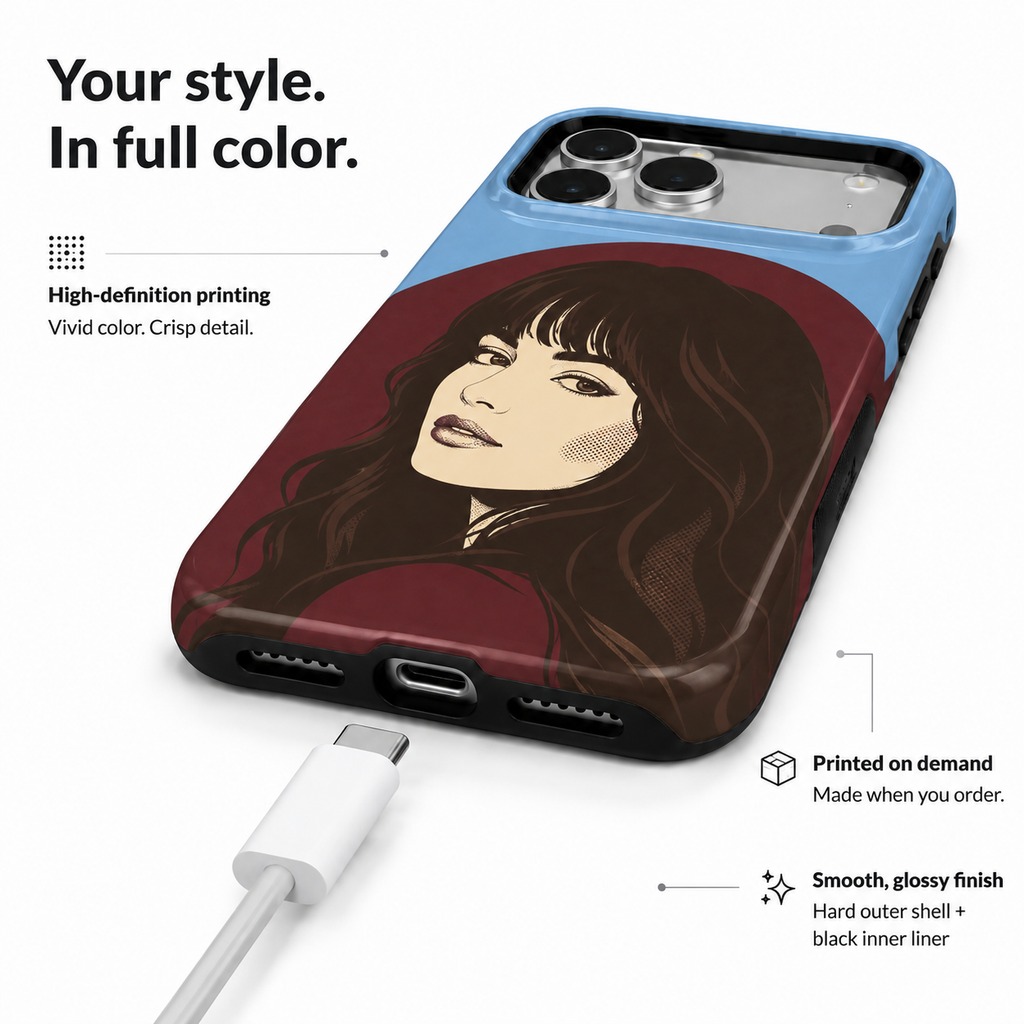 After Hours Muse | Retro Portrait Phone Case