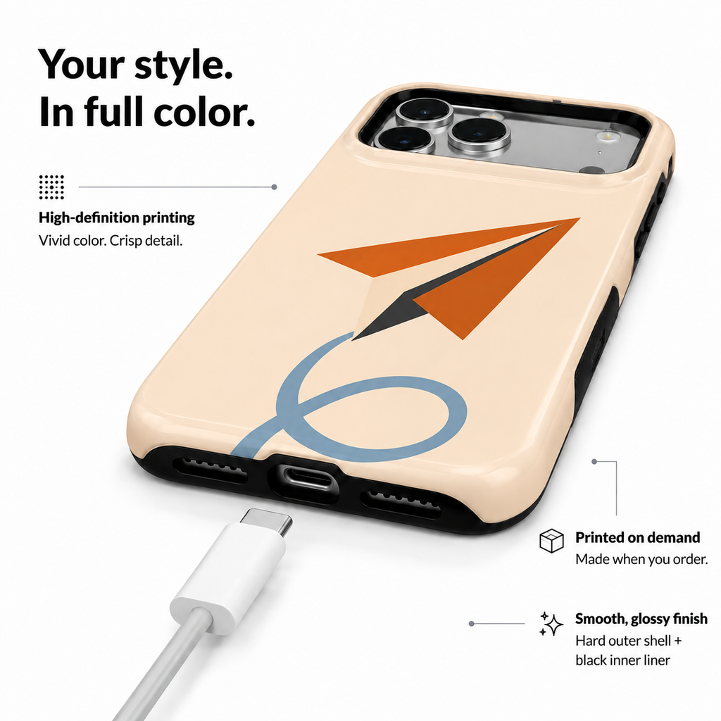 Loop Flight | Paper Airplane Phone Case