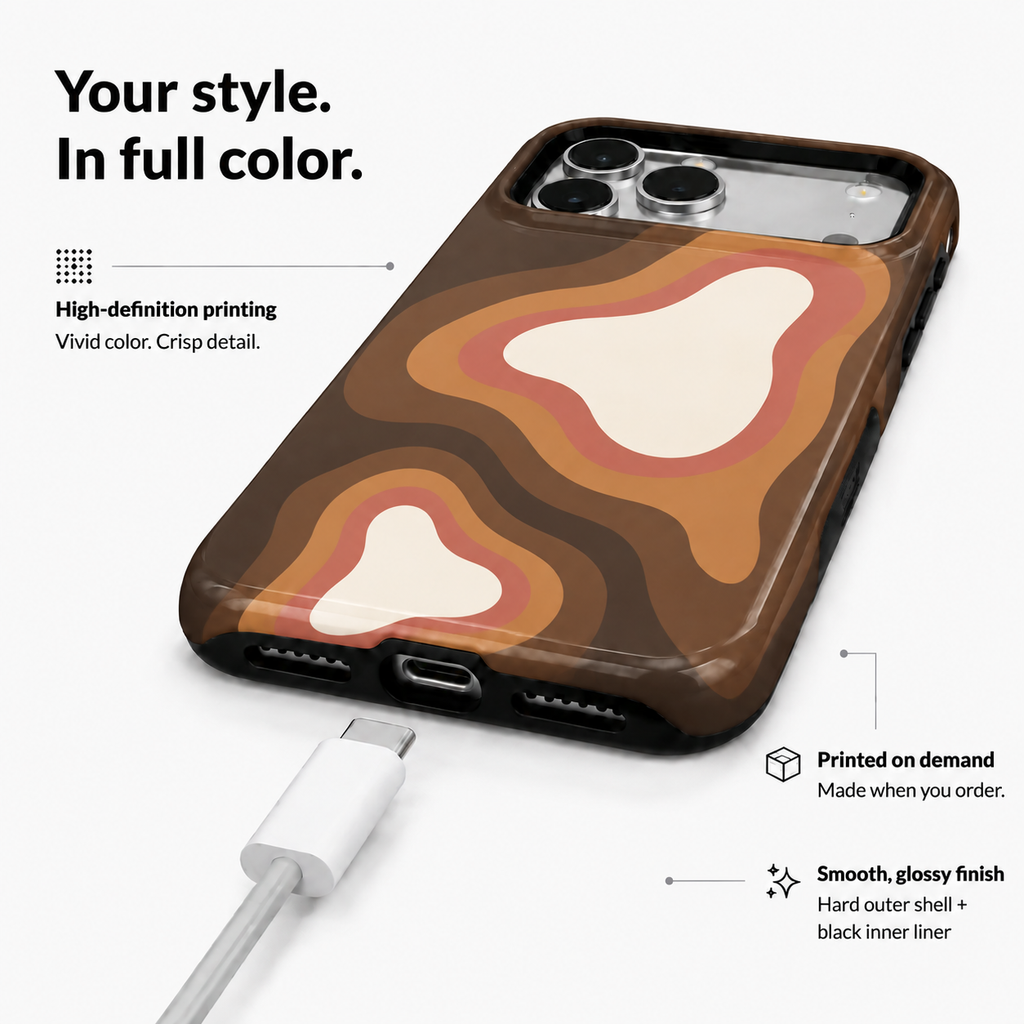 Canyon Echo | Earth-Tone Abstract Phone Case