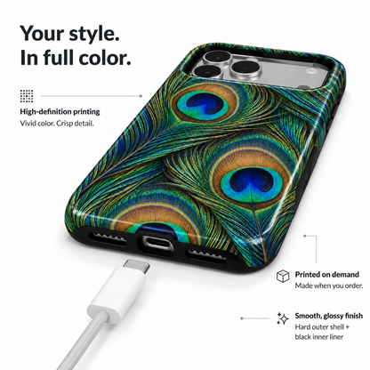 Emerald Eye | Peacock Feather Phone Case