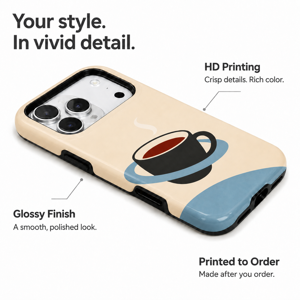 Coffee Orbit | Minimal Coffee Phone Case