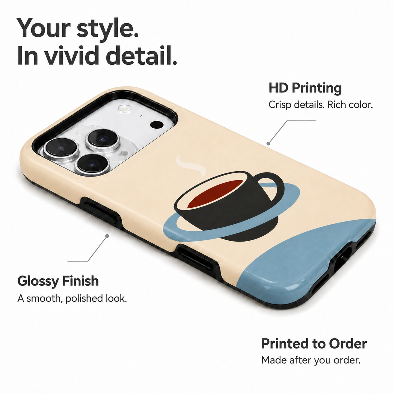 Coffee Orbit | Minimal Coffee Phone Case
