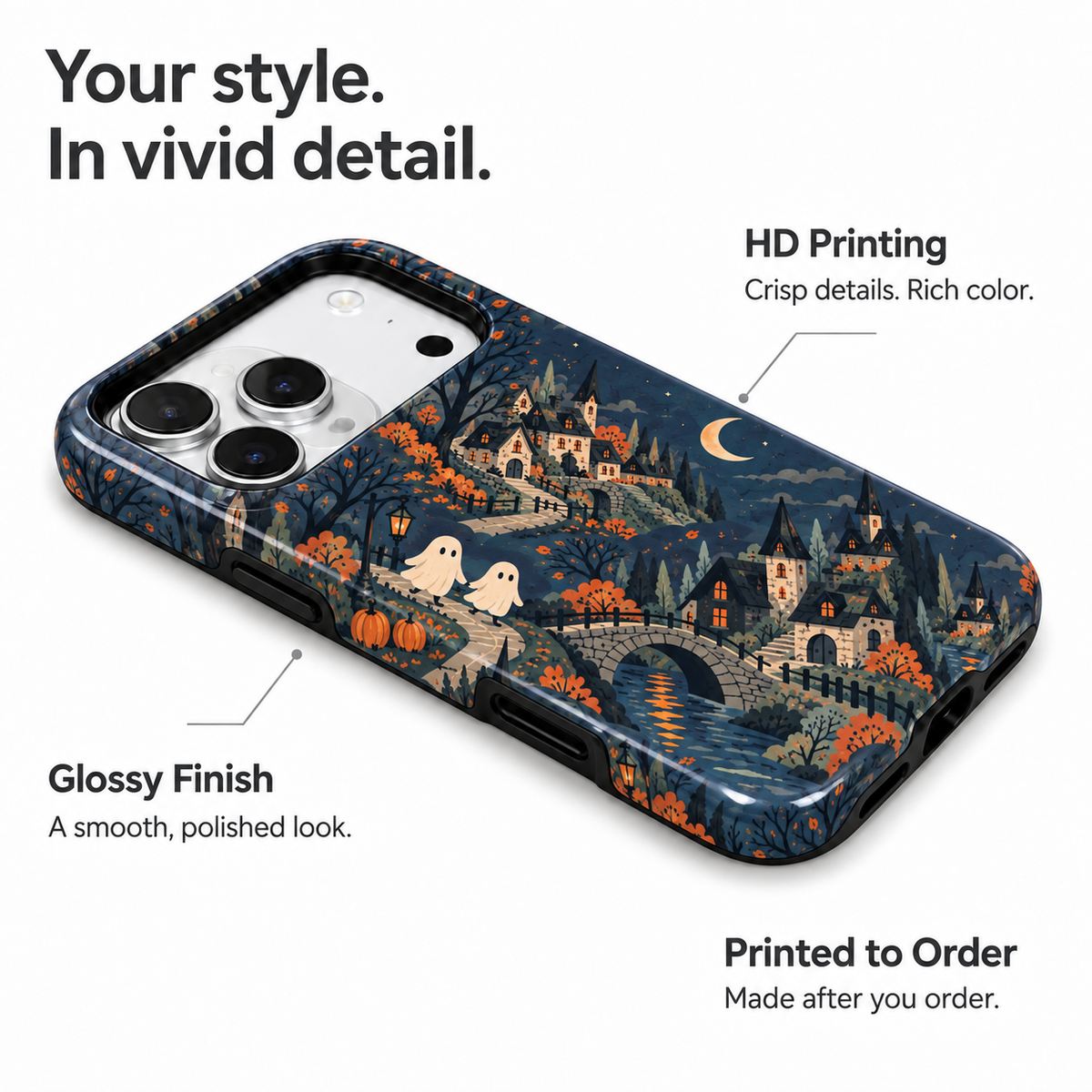 Haunted Crossing | Ghost Castle Phone Case
