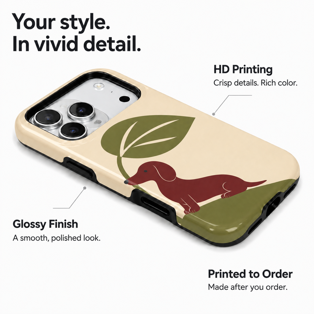 Leafside Pup | Dachshund Phone Case