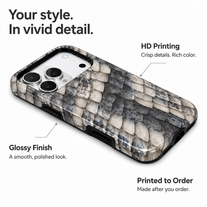Silver Plume | Layered Scale Phone Case