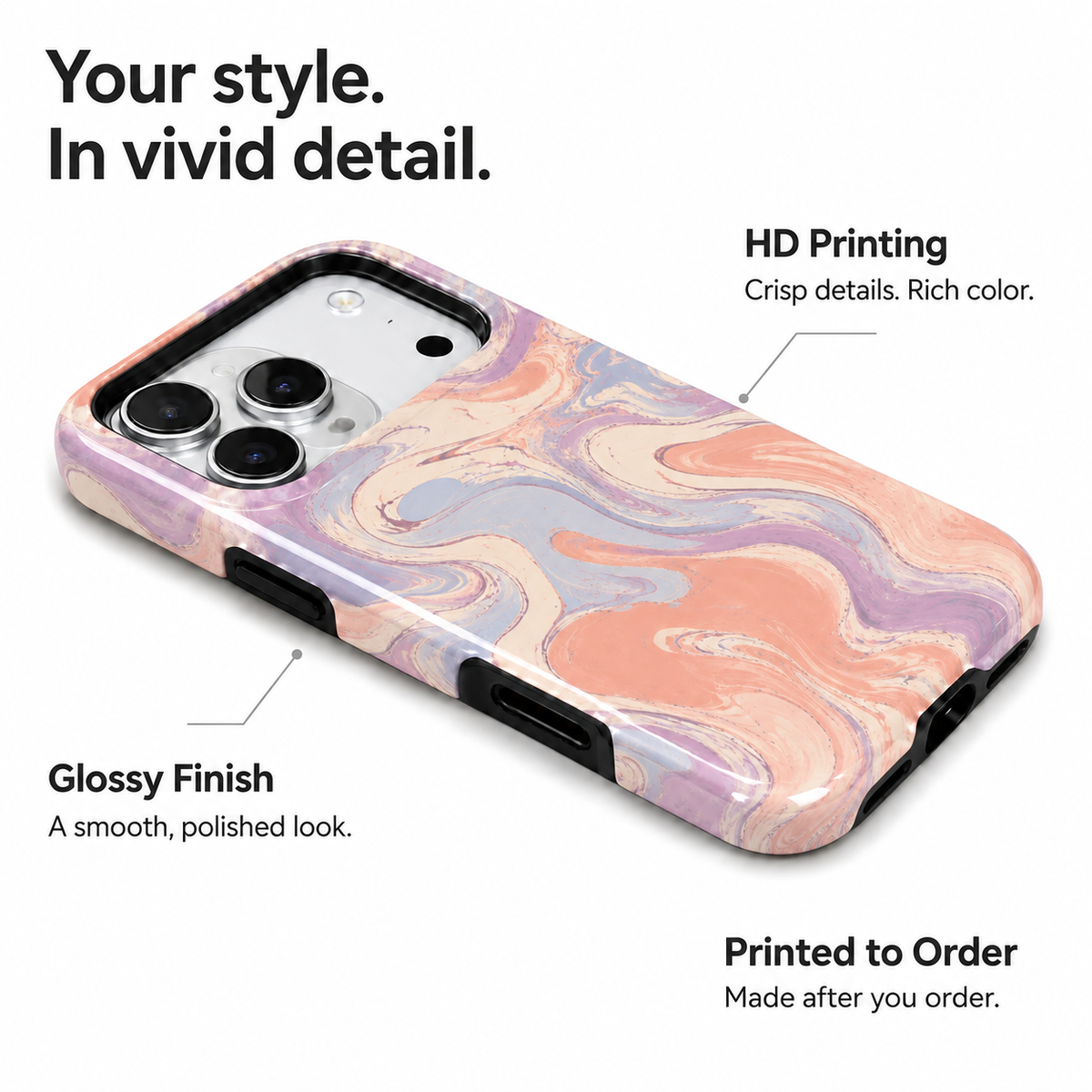Sorbet Drift | Pastel Marble Phone Case