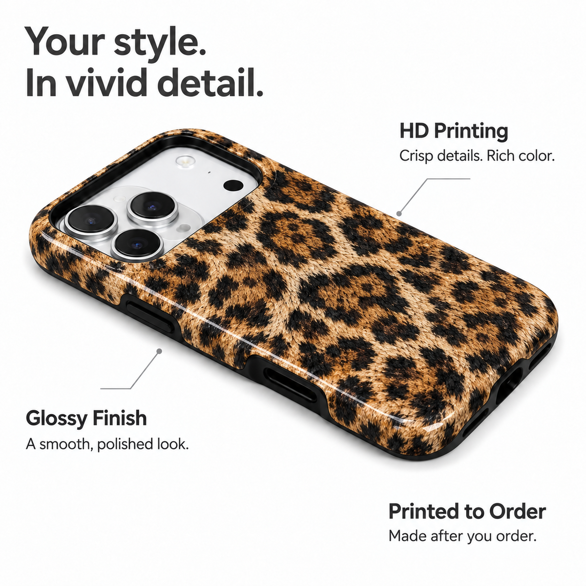 Savanna Fold | Golden Leopard Phone Case