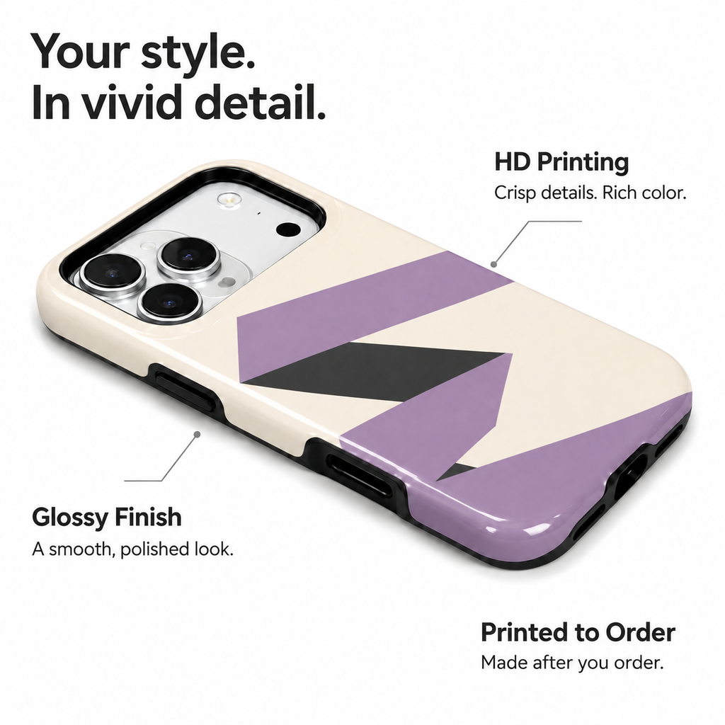 Lavender Fold | Purple Geometric Phone Case