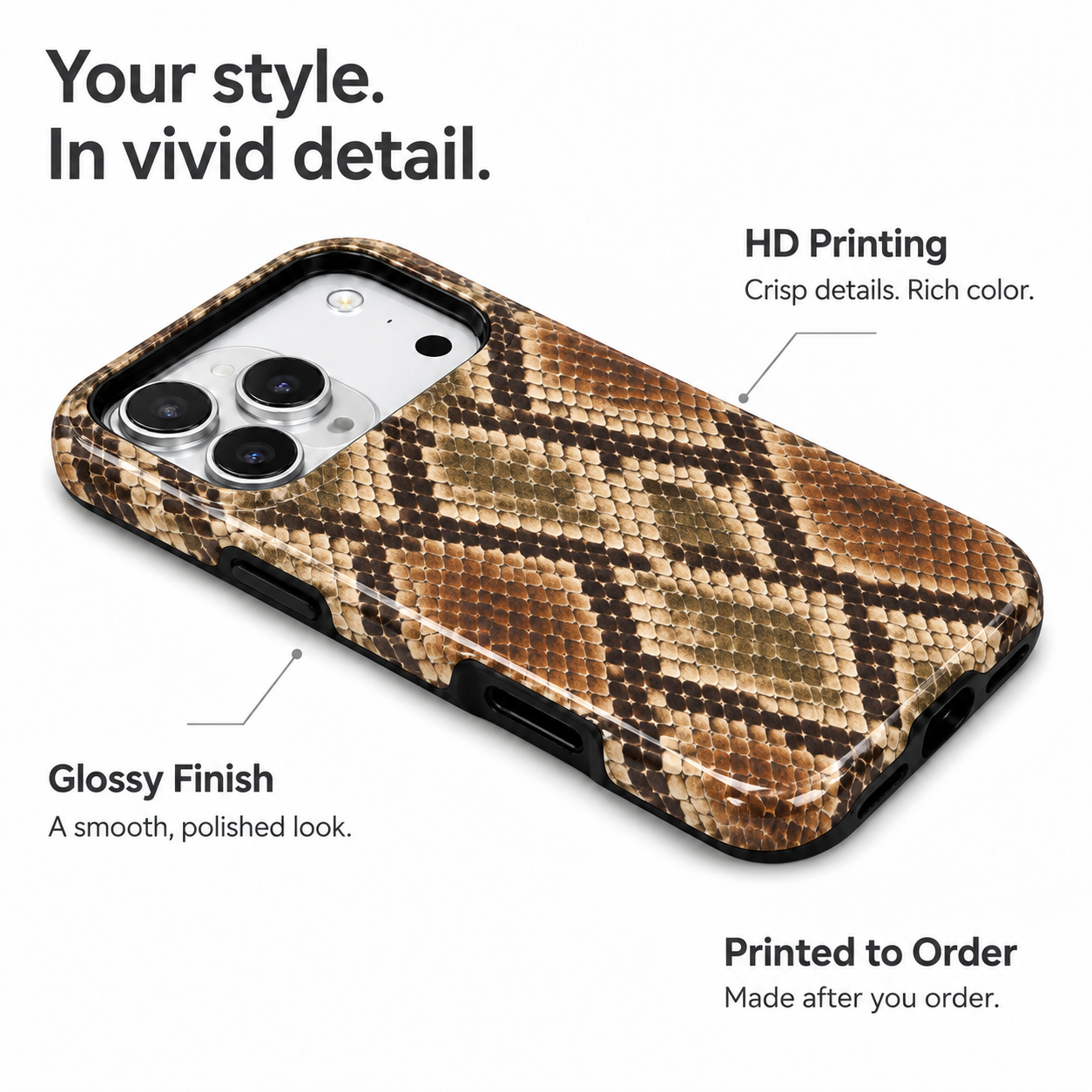 Rust Python | Earth-Tone Snakeskin Phone Case
