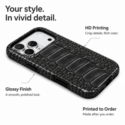 Black Bayou | Crocodile Texture Phone Case