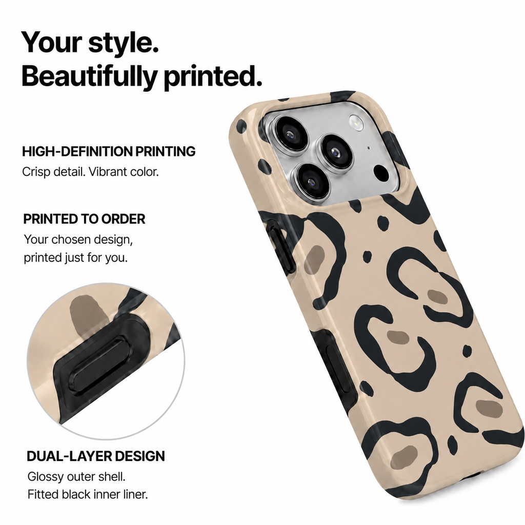 Muse Spots | Neutral Abstract Leopard Phone Case