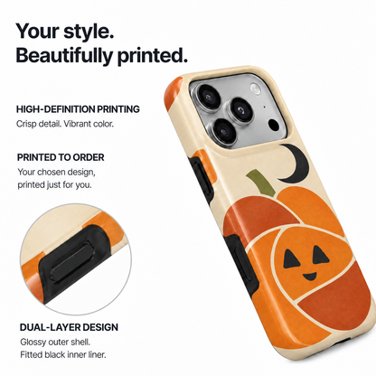 Pumpkin Moon | Geometric Jack-o'-Lantern Phone Case