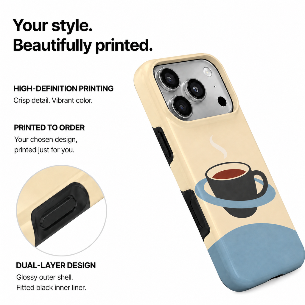 Coffee Orbit | Minimal Coffee Phone Case
