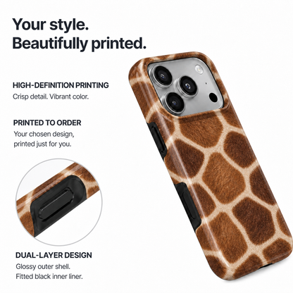 Savanna Grid | Giraffe Print Phone Case