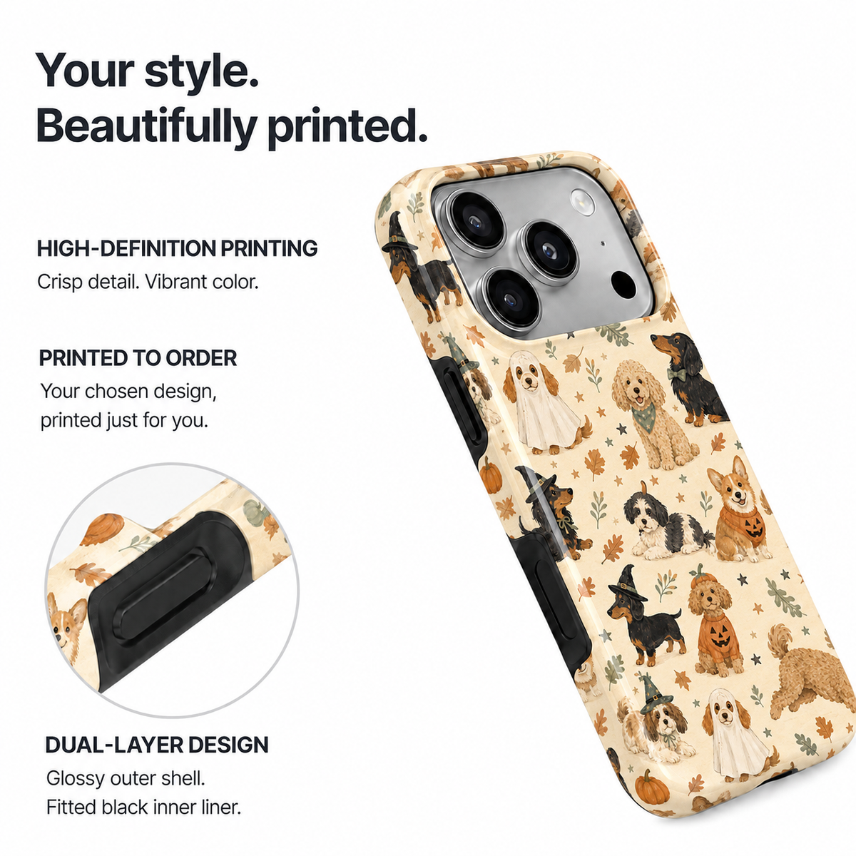 Trick-or-Treat Tails | Halloween Dog Phone Case