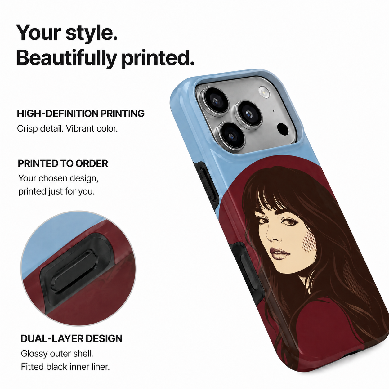 After Hours Muse | Retro Portrait Phone Case