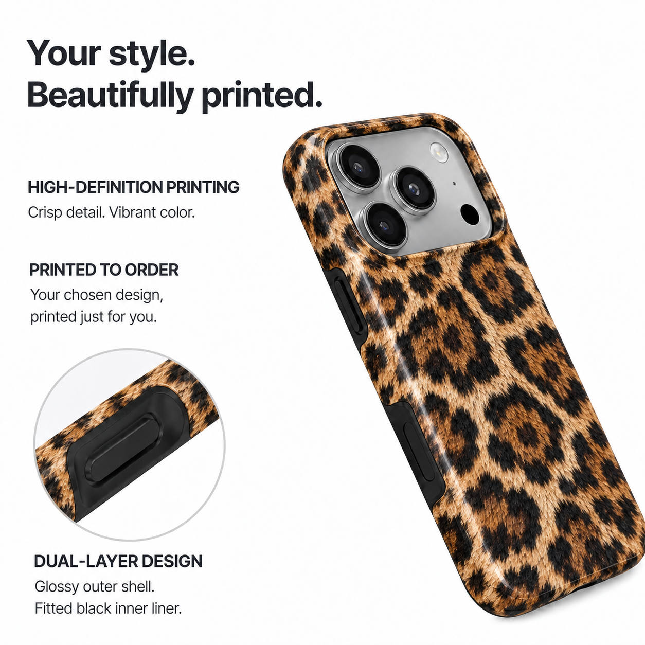 Savanna Fold | Golden Leopard Phone Case