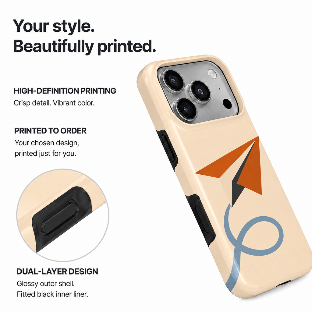 Loop Flight | Paper Airplane Phone Case