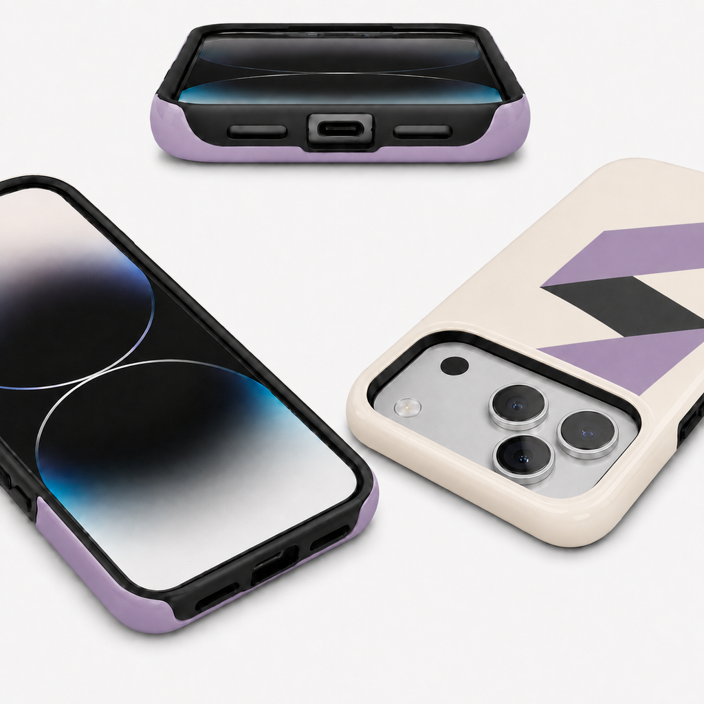 Lavender Fold | Purple Geometric Phone Case
