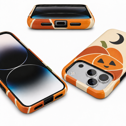 Pumpkin Moon | Geometric Jack-o'-Lantern Phone Case