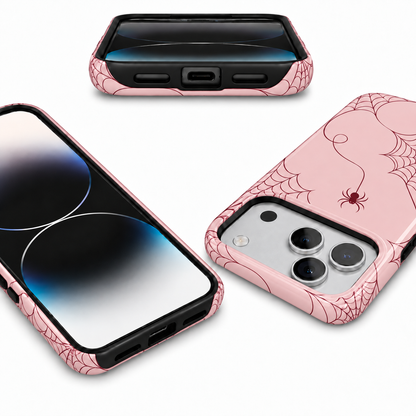 Blush Web | Pink Spiderweb Phone Case