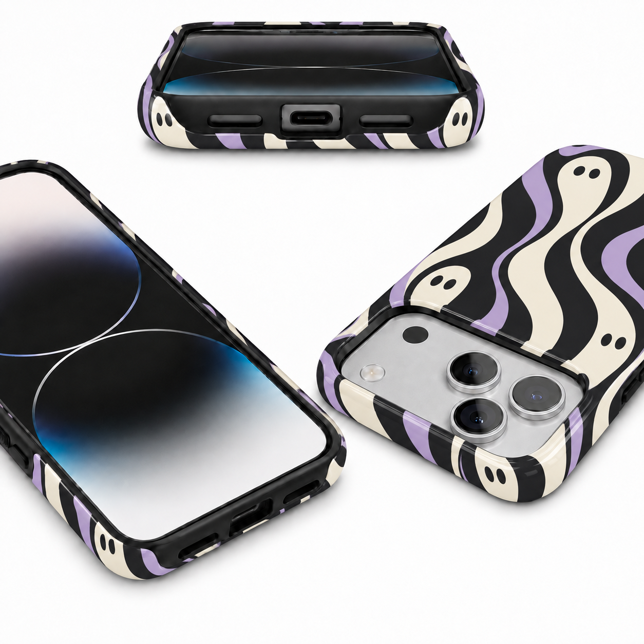 Wavy Spirits | Purple Ghost Phone Case