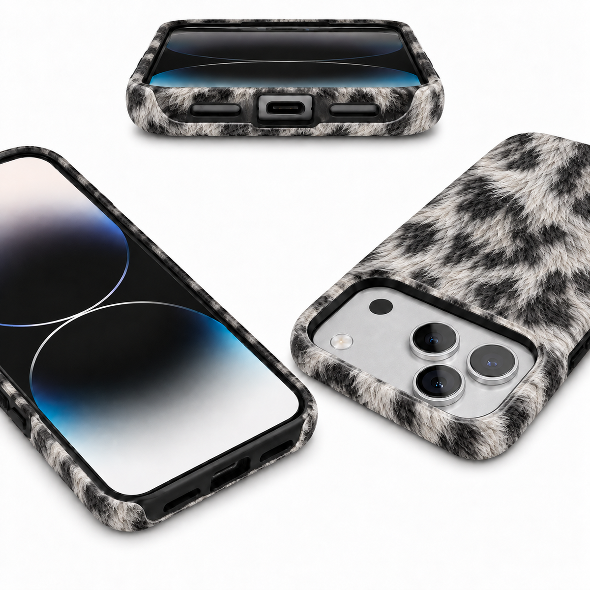 Shadow Pelt | Monochrome Shag Phone Case