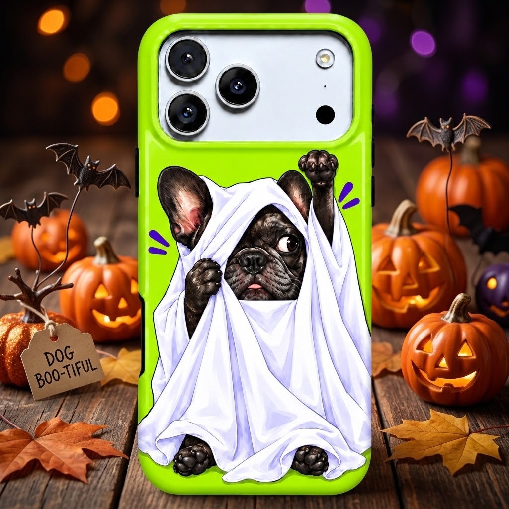 Acid Boo | Neon Ghost French Bulldog Phone Case