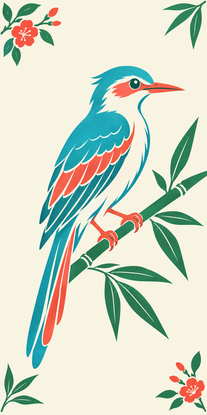 Bamboo Bird | Botanical Mahjong Phone Case — view 16