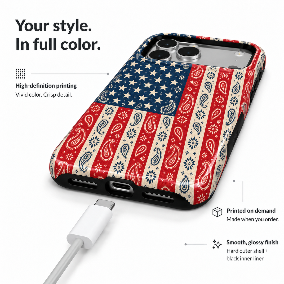 Bandana Flag Phone Case — view 6