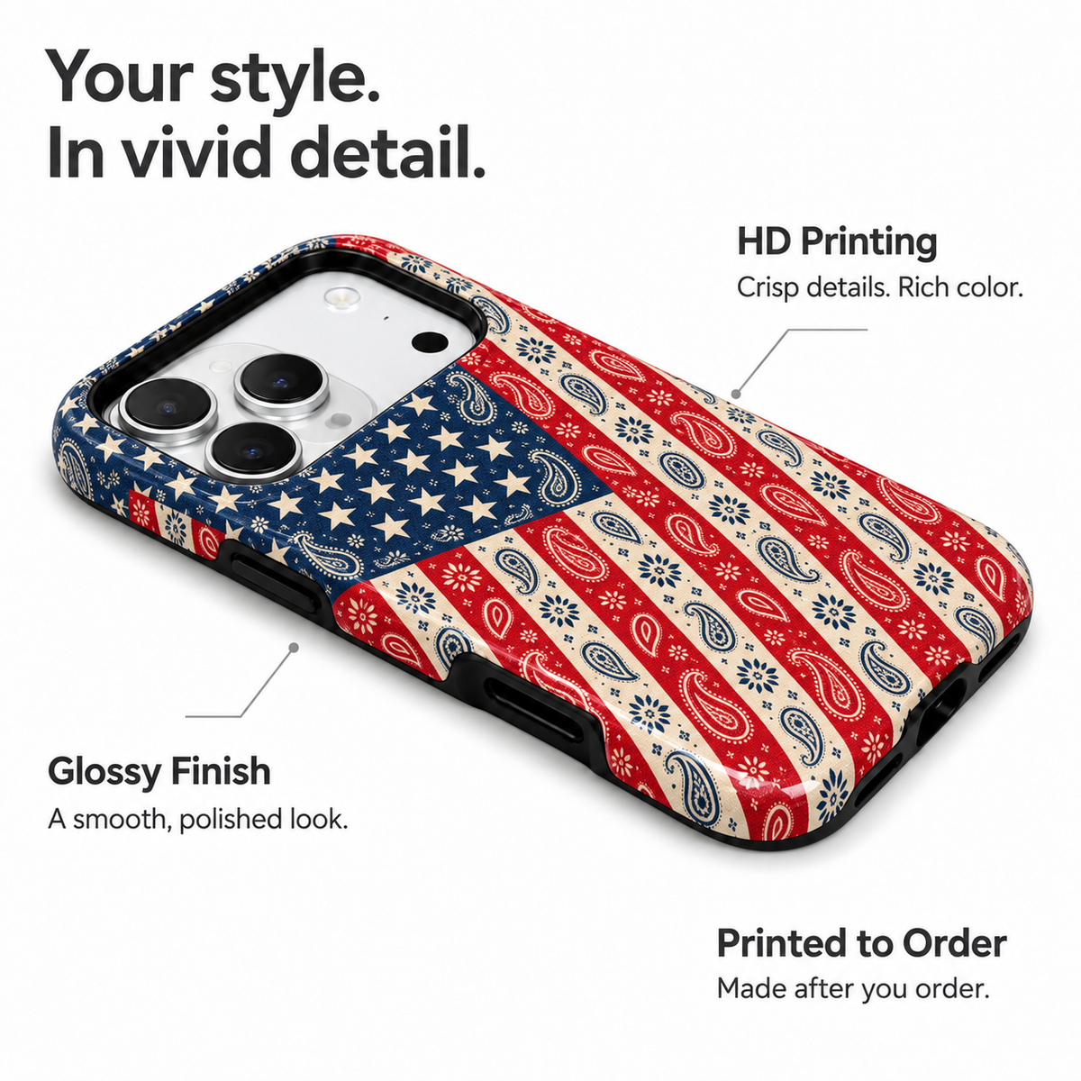 Bandana Flag Phone Case — view 7