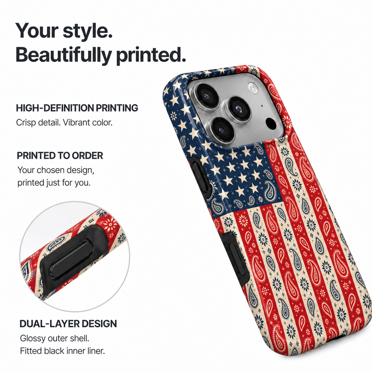 Bandana Flag Phone Case — view 8