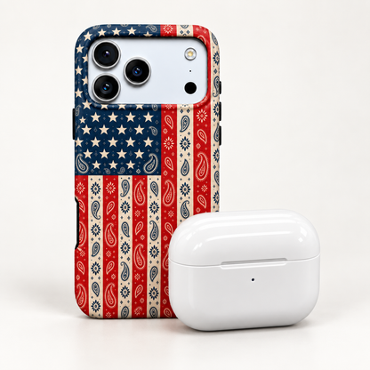 Bandana Flag Phone Case&Cloud Shell Earbud Case