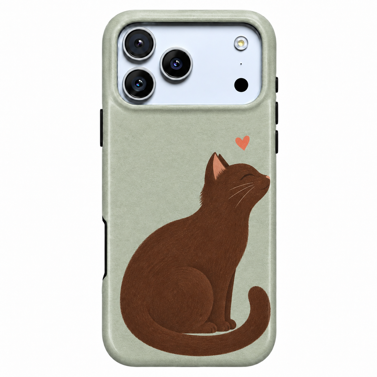 Black Cat Heart A Phone Case — view 1