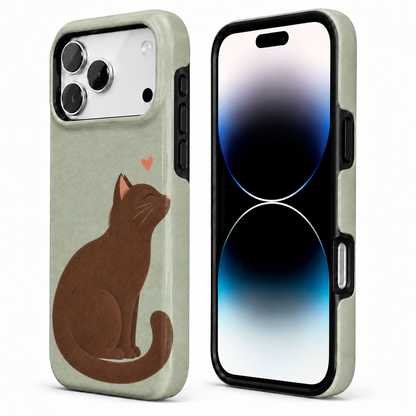 Black Cat Heart A Phone Case — view 2
