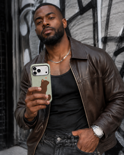 Black Cat Heart A Phone Case — view 12