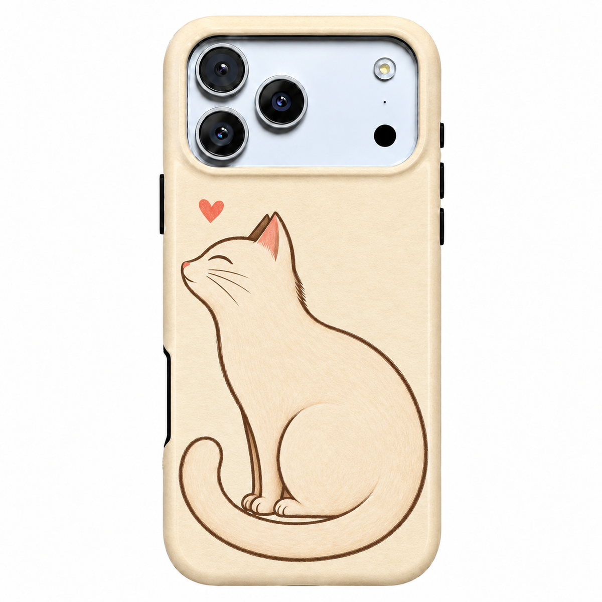 Black Cat Heart B Phone Case — view 1