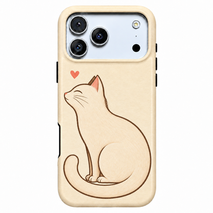 Black Cat Heart B Phone Case — view 1
