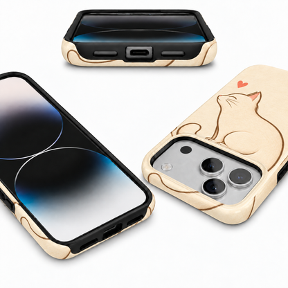 Black Cat Heart B Phone Case — view 9