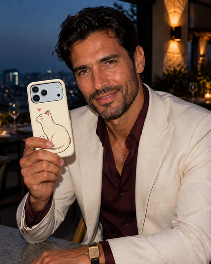 Black Cat Heart B Phone Case — view 11