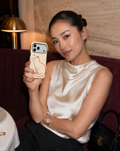 Black Cat Heart B Phone Case — view 12