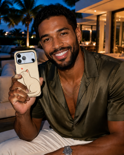 Black Cat Heart B Phone Case — view 15