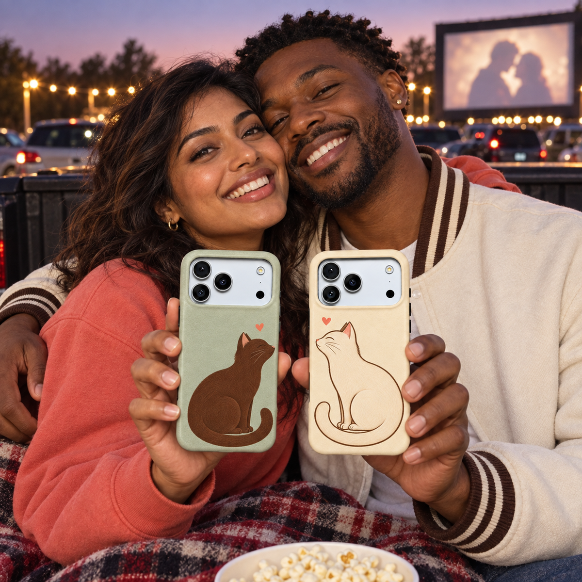 Black Cat Heart B Phone Case — view 18