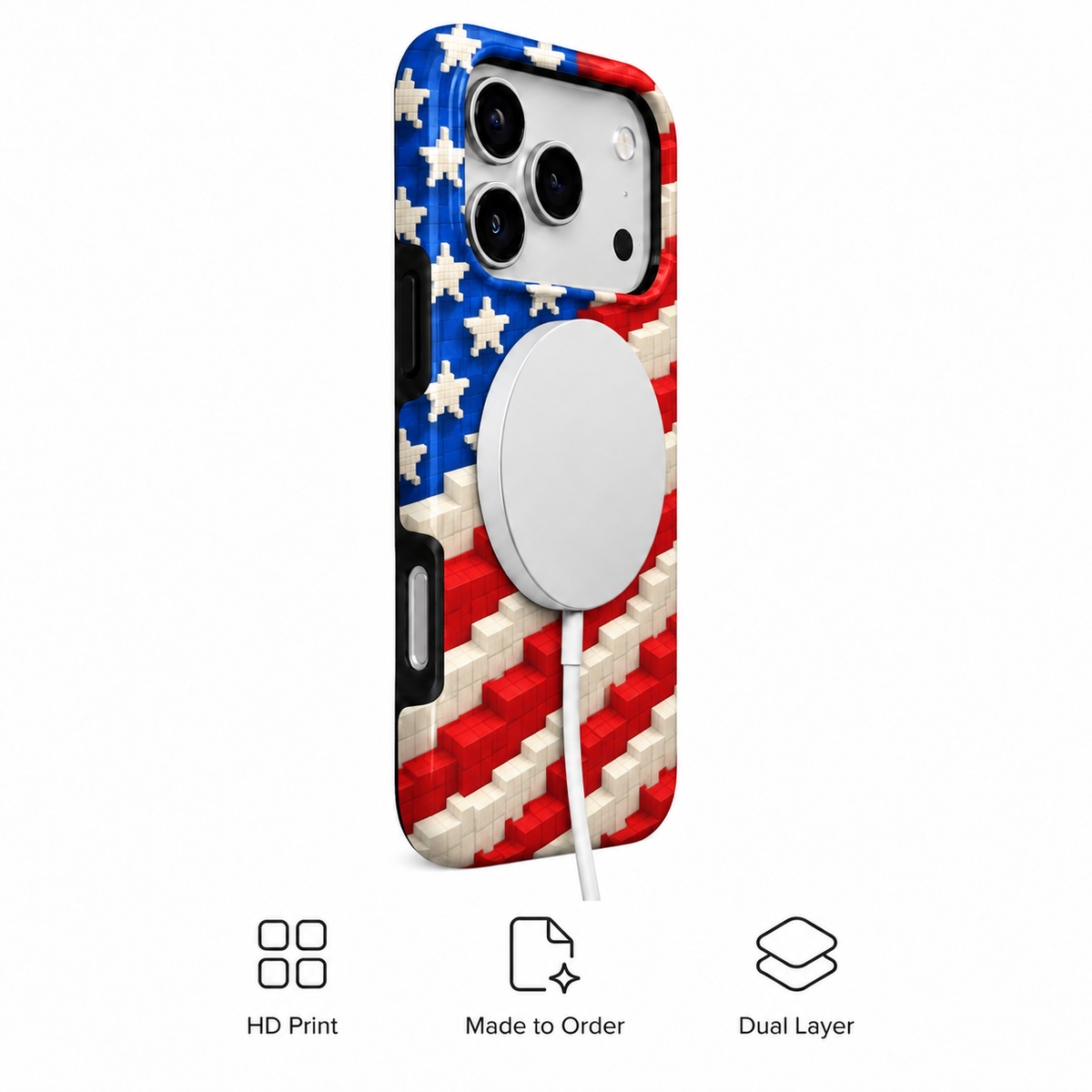 Block Star Flag Phone Case — view 3