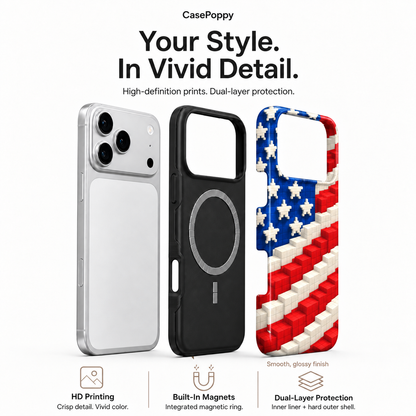 Block Star Flag Phone Case — view 4