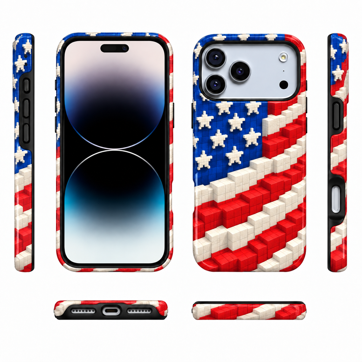 Block Star Flag Phone Case — view 5