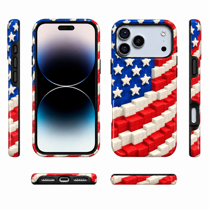 Block Star Flag Phone Case — view 5