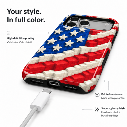 Block Star Flag Phone Case — view 6
