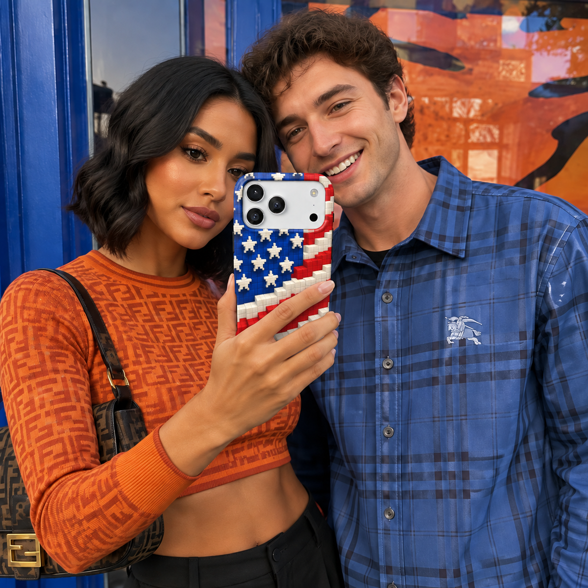 Block Star Flag Phone Case — view 14