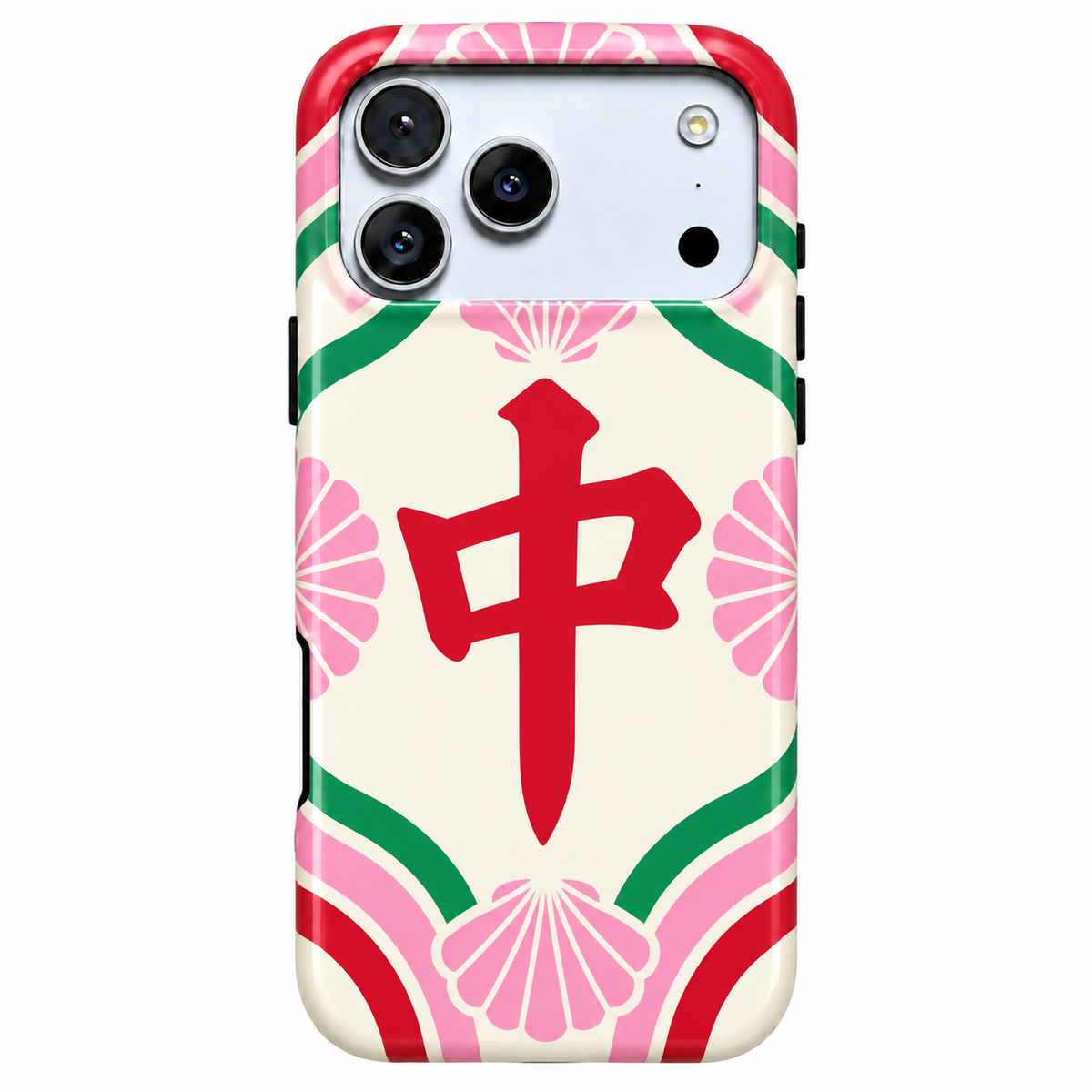 Blush Center | Pink & Red Mahjong Phone Case — view 1